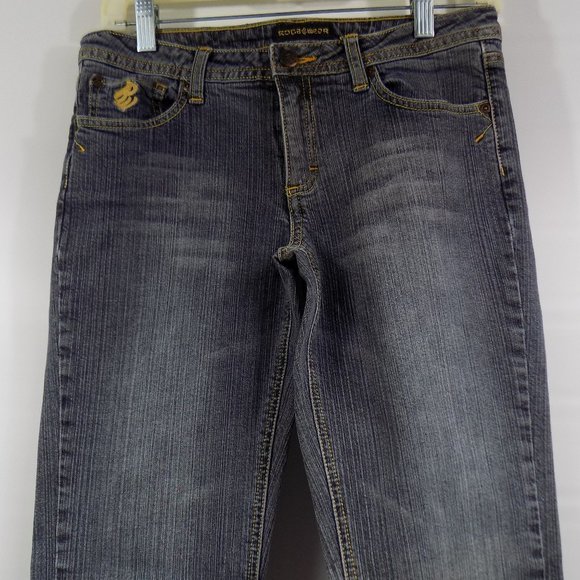 Roca Wear Flare Leg Denim Jeans Size 7/8 - Picture 2 of 10